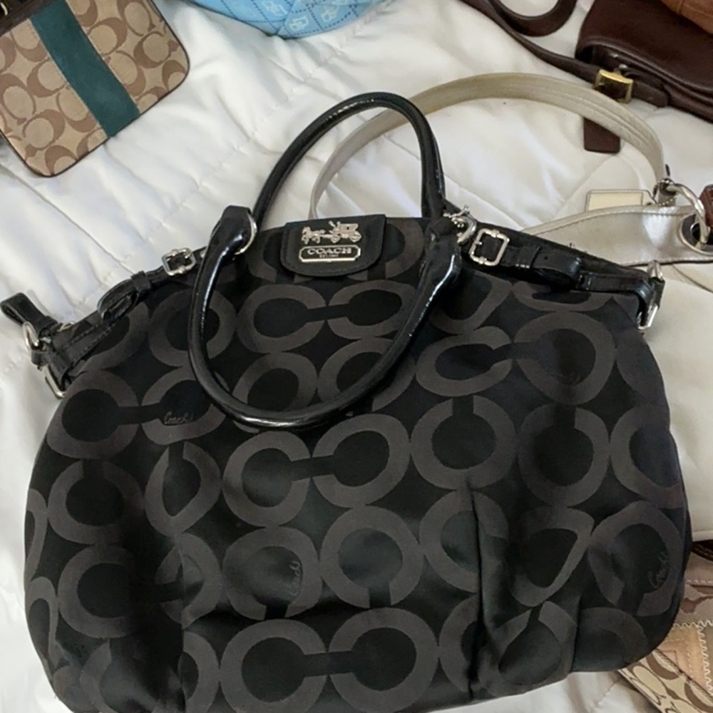 Coach Black Signature Tote Bag
